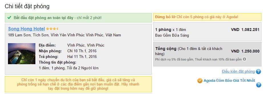 Giá phòng tại Agoda vẫn thấp hơn giá niêm yết của khách sạn