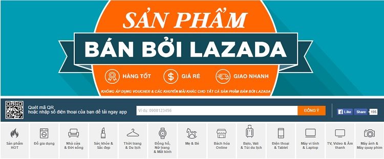 Gian hàng bán bởi Lazada uy tín, chất lượng