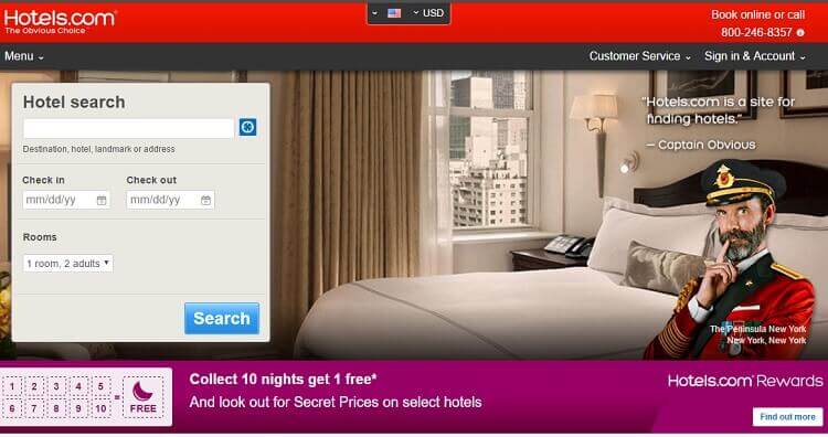 Dịch vụ đặt phòng khách sạn Hotels.com