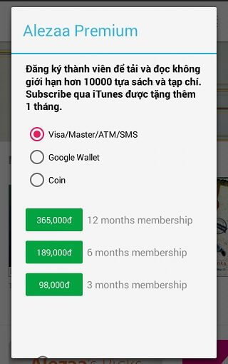 Phí thành viên Alezaa Premium
