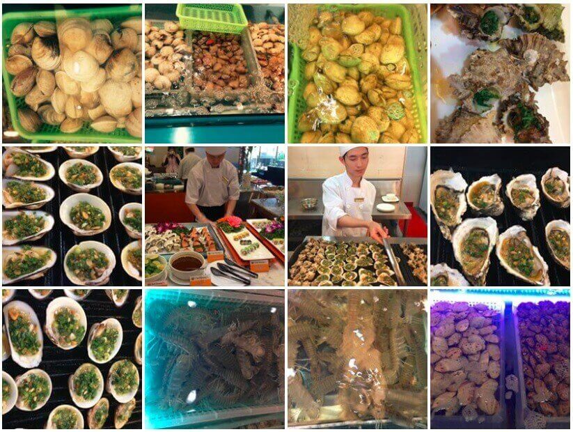 Buffet Chef Dzung nhiều món hải sản