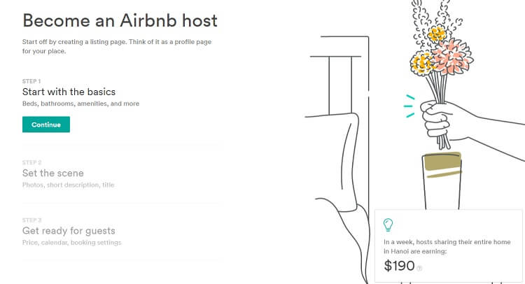 Đăng ký cho thuê nhà trên Airbnb