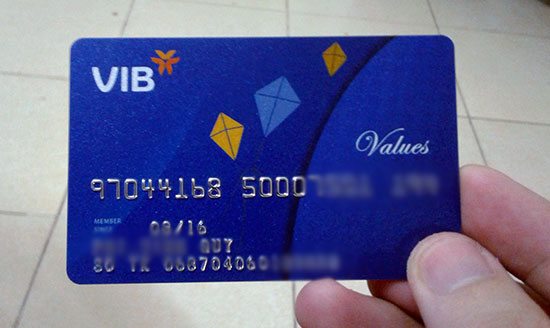 Thẻ ATM miễn phí đăng ký của VIB