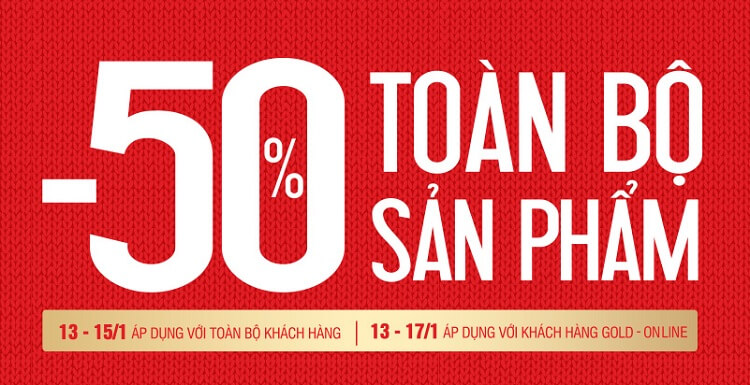 Canifa có những khuyến mãi giảm 50%