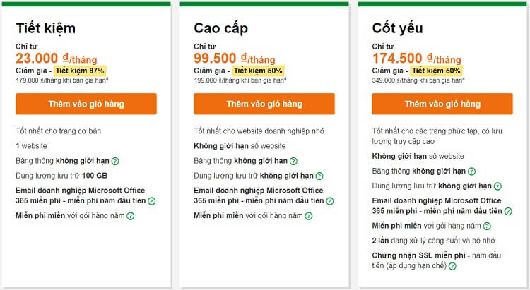 Gói hosting giá rẻ Godaddy chỉ 1 USD/tháng