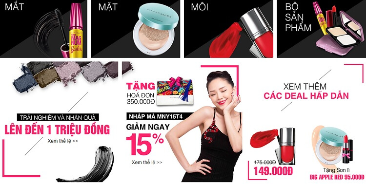 Mỹ phẩm Maybelline ở Lazada