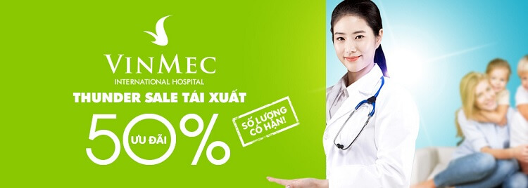 Voucher Vinmec giảm giá tới 50% có thể mua Online