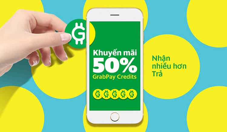 Grab tặng 50% vào tài khoản GrabPay