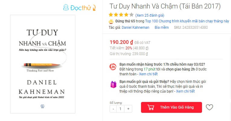 Đây là giá bình thường của cuốn sách đắt nhất trong đơn hàng của mình