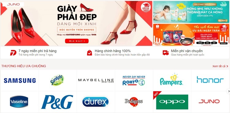 Shopee có rất nhiều khuyến mãi, giảm giá