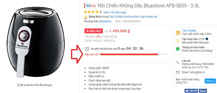 Kinh nghiệm mua hàng ở Tiki nhận biết sản phẩm đang sale