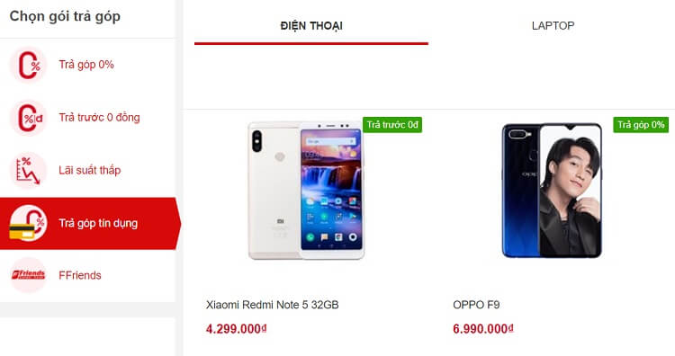 Mua điện thoại trả góp online FPT Shop rất dễ dàng