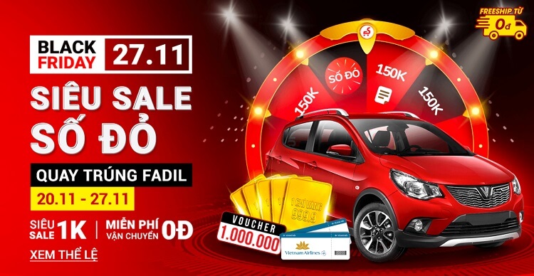 Sendo giảm giá lớn Black Friday Việt Nam 2020
